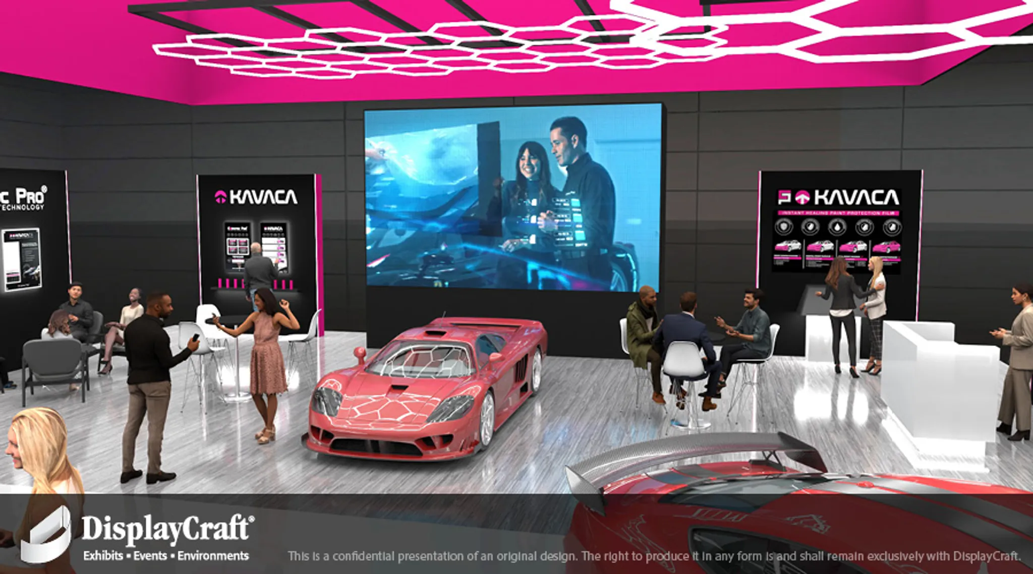 40x50 Island booth design by DisplayCraft
